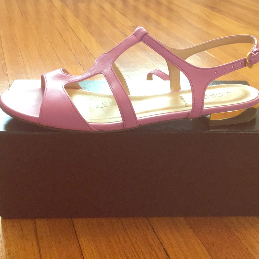 JCREW purple leather sandals